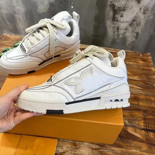 Skate Sneakers Designer Trainer Sneaker Casual Runner Shoe Outdor Leather Flower Ruuing Fashion Classic Women Men Shoes Size 35-45 A14