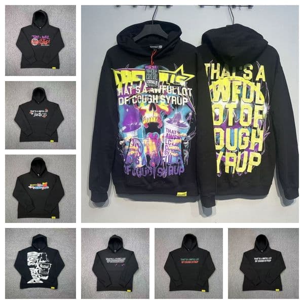 caugh syrup hoodie men hoodie designer hoodie American streetwear brand thats a awful lot of caugh syrup letter print casual hoodie
