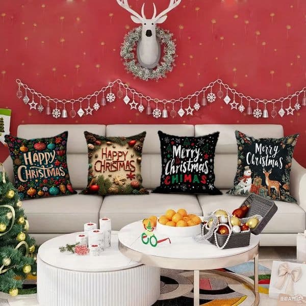 Festive Merry Christmas Pillow Case Suitable for sofa car bedroom decorative cushion cover pillow 251013