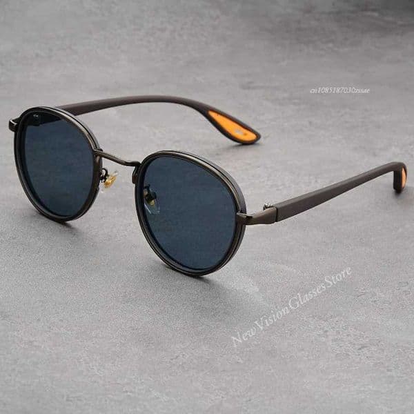 Vintage Designer Outdoor Sunglasses Men Round Fashion Plastic Titanium High Quality Sun Glasses Man UV Protection Glasses WomanXJ251014