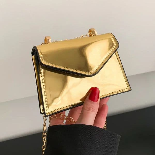 Fashion Womens Small Shoulder Bag PU Leather Clutch Purse Wedding Party Handbag Gold Coin Money Crossbody Bags 251014BANJIA