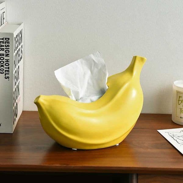 Creative Banana Tissue Box Storage Household Living Room Coffee Table Dining Table Bedroom Ceramic Decoration Paper Box C251014
