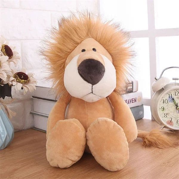 Stuffed Plush Animals Toys Soft Dolls Jungle Lion Elephant Tiger Dog Fox Monkey Deer Children Gift Kawaii Baby Kids Hobbie 251014