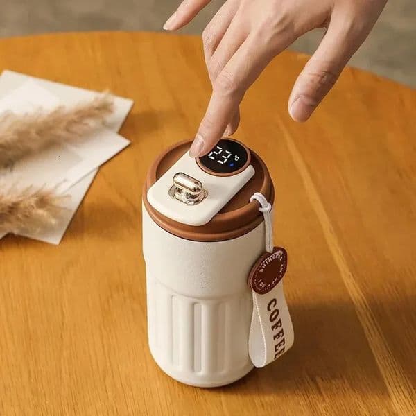 Stainless Steel Insulated Cup Display Temperature Coffee Intelligent Car Mounted Water Gift Drinking Tool 251013