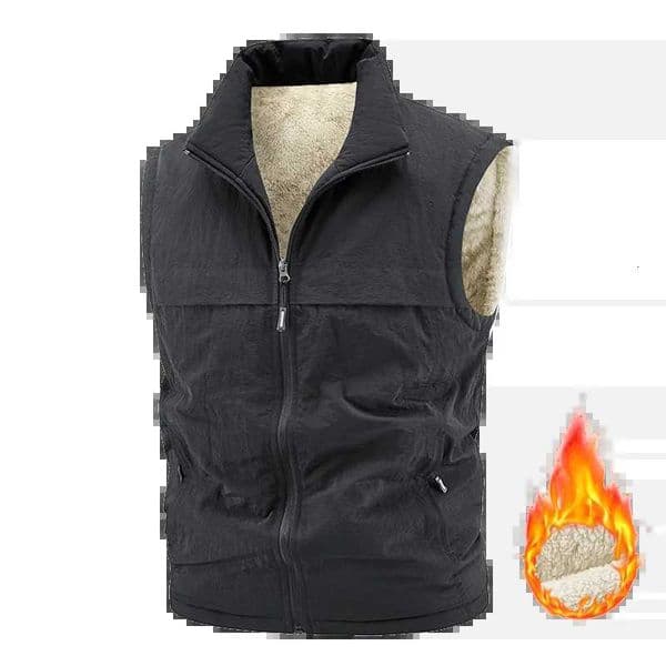 Fashion Large Size 5XL Mens MultiPocket Clothing Winter Vest Jackets Sleeveless Coat Male Warm Waistcoat Fleece Vest MenXJ251014