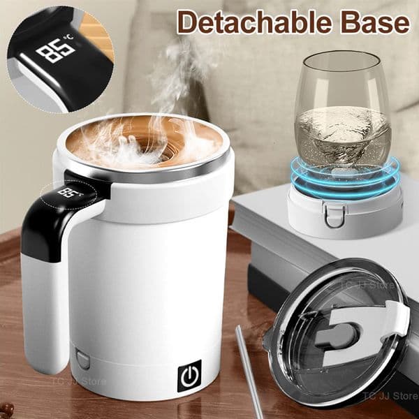 Automatic Stirring Cup Rechargeable Magnetic Mixer Electric Mugs Stainless Steel Coffee Mug Rotating Tumbler 251013BJ