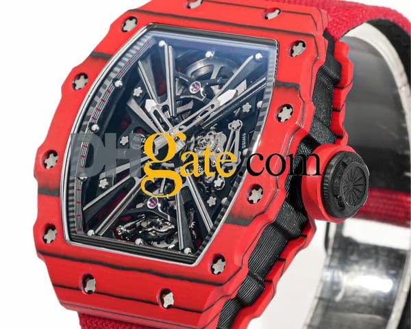 super clone RAAAAA Carbon Men's Watches designer hollow fiber watch tourbillon Coloured m12 transparent lightweight Luxury Watch watch 25d5