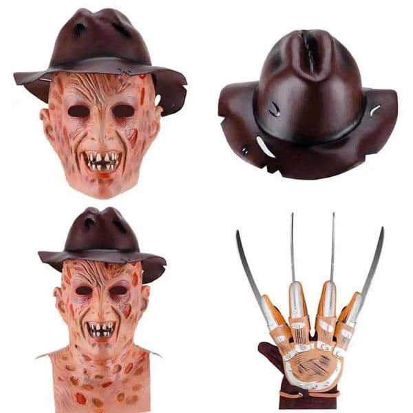 Horror Scary Monster Deluxe Evil Devil Krueger Mask Halloween Movie A Nightmare On Elm Street Terror Party Mask 251010BJ