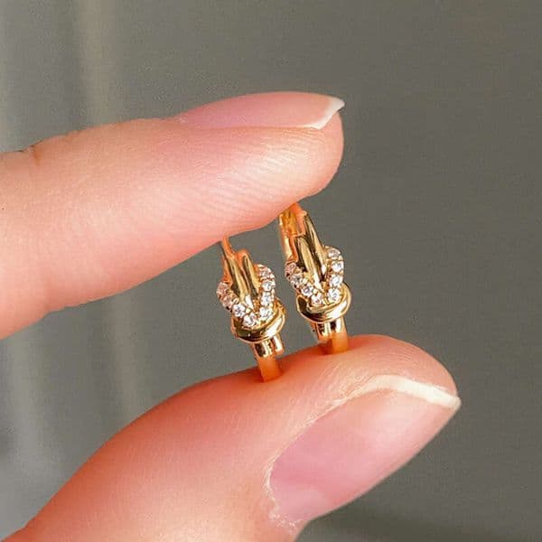 Earrings Designer for Women Luxury jewelry Knot earring 925 silver plated with 18K gold Exquisite Unique Festival Vacation gift