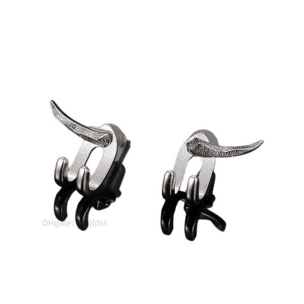 S925 Silver Earring For Men Women Minimalist Hip Hop Trendy Cool Style Unique Statement Earring studs Hypoallergenic Sterling Silver Cool Guy Gift Moon Studs