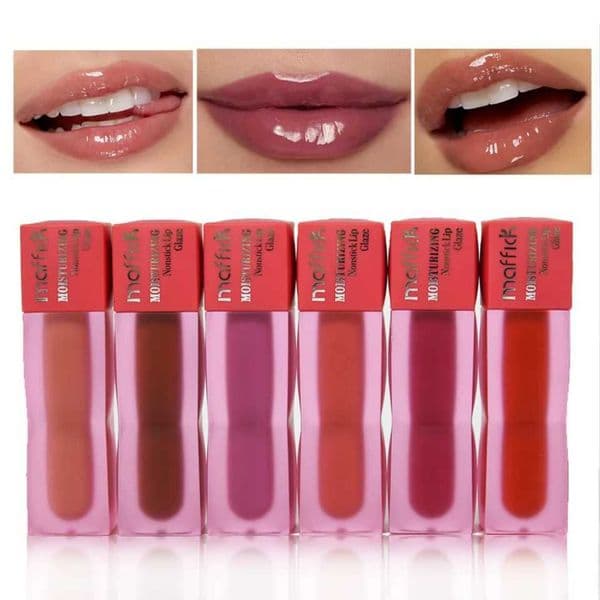 6Color Liquid Gloss Lipstick Lip Gloss LongLasting Non Stick Cup Waterproof Korean Cosmetics Womens MakeupXJ251015