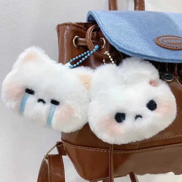 Plush Rabbit Doll Toy Keychain Sweet Cute Bag Pendant Charms Car Keyring Accessories For Women Couples Kaii GiftXJ251015