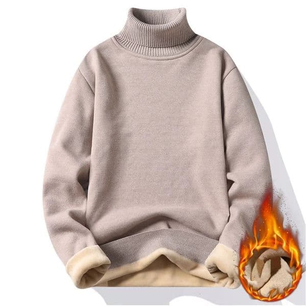 Autumn Winter Mens Turtleneck Sweater Mens Knitting Pullovers Rollneck Knitted Sweater Warm Men Jumper Slim Fit Casual Sweater 251013
