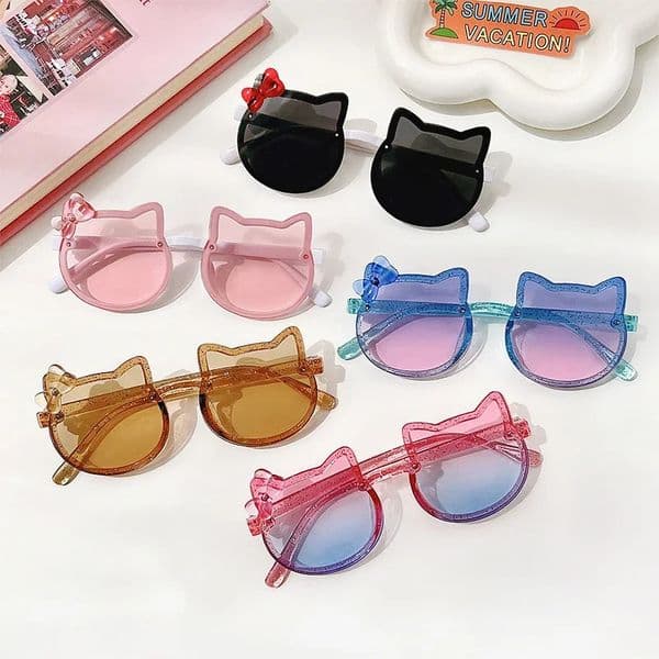 Children Fashion Sunglasses Cute Girl Cartoon Cat Sun Glasses Cute Baby Outdoor Shading Fashion Eyewear UV400 Oculos De Sol 251008BJ