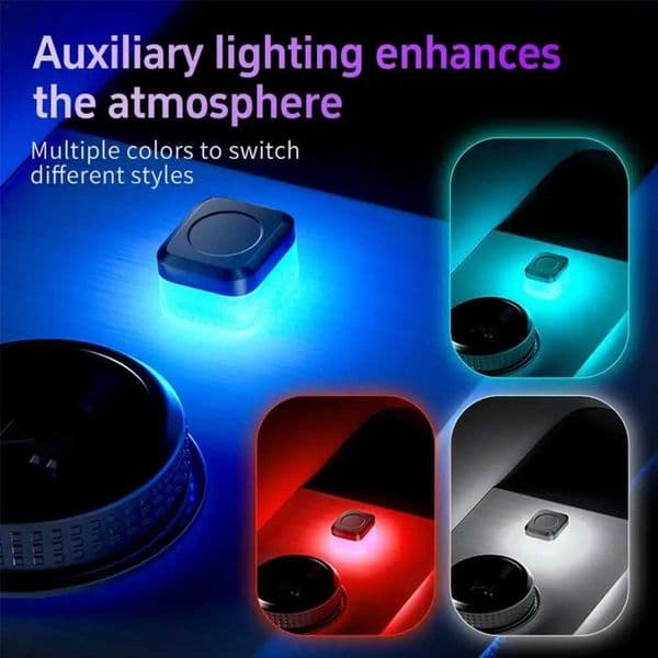 1pcs Mini USB LED Car Light Auto Interior Atmosphere Light Emergency Lamps Auto Colorful Decorative Lamp Car Accessories X251015