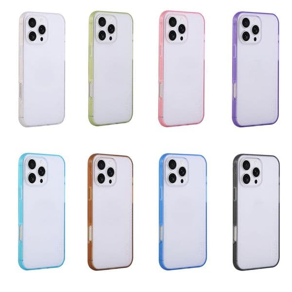 Clear Hybrid Hit Color Cases For Iphone 17 Air 16 Plus 15 14 Pro Max 13 12 Samsung S25 Edge S24 Hard PC Soft TPU Shockproof Fashion Transparent Fine Hole Phone
