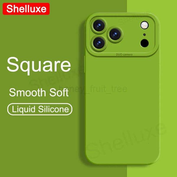 For iPhone17 Pro Max Case Shelluxe Square Liquid Silicone Cover For iPhone 17 Air iPhone17 ProMax Silky Feel Soft Phone Cases T251015