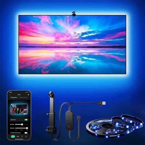 Ambilight Tv Backlight 5V Rgbic Usb Led Strip With Camera App Control Smart Tv Ambient Light For Gaming Room Atmosphere Lighting X251015