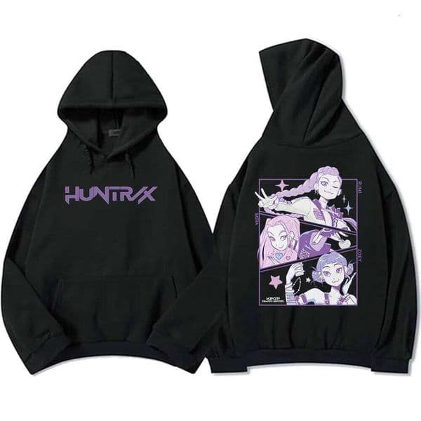 Men Women Hoodies Kpop Demon Hunters Movie Graphic Sweatshirts Fleece Warm Hooded Pullovers Fashion Male Print Top