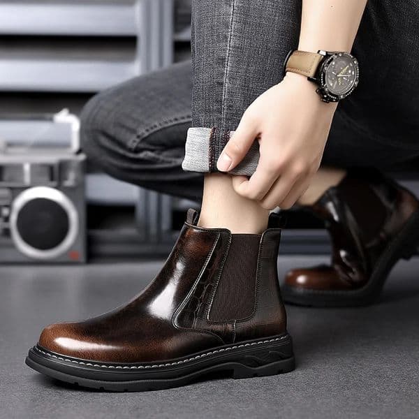 Fashion British Trend Polished for Men in Autumn Comfortable Thin Soled Lightweight and Versatile Outdoor High Top Boots 251014