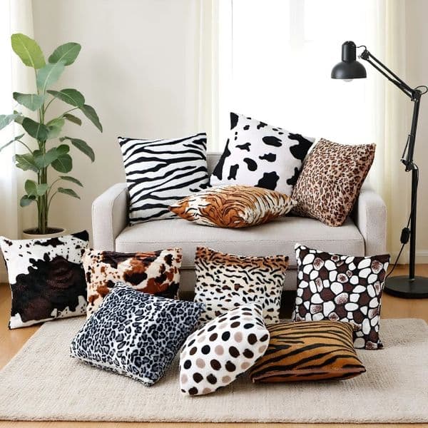 2piece plush pillowcase comfortable and soft leopard print Throw Pillow Covers modern personalized decoration square pillowca 251015
