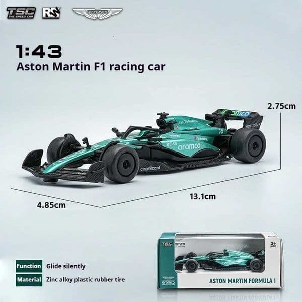 2026 New TSC 143 Aston Martin F1 Mclaren Racing Simulation Alloy Toy Desktop Ornament Car Model Collection W251016 Toys