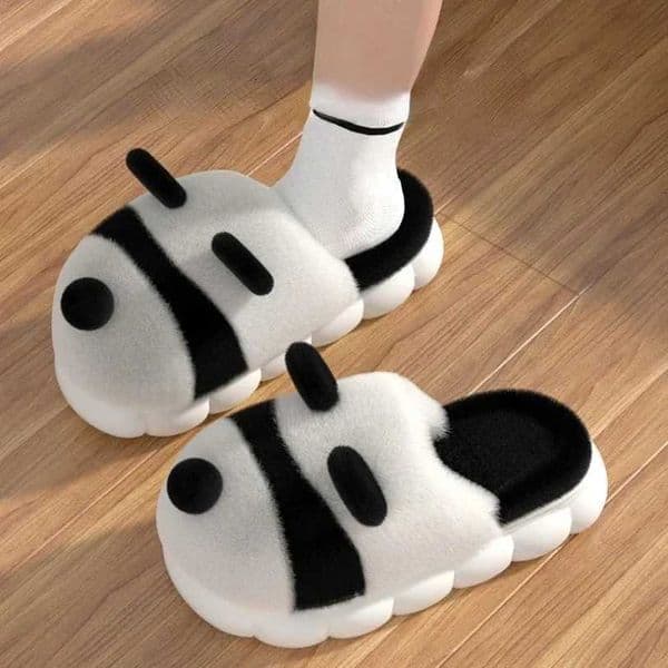 Warm Slipper Womens House Panda Carto Winter Plush Ctt Indoor Funny Fuzzy Floor Home Room Shoes Flat Female Men MaleXJ251016