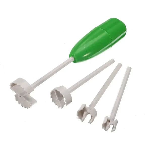 4 in 1 Fruit Vegetable Corer Spiral Digging Vege Drill Veggie Corkscrew Carver with 4Pcs Replaceable Head Spiralizer Cutter Tool 251015