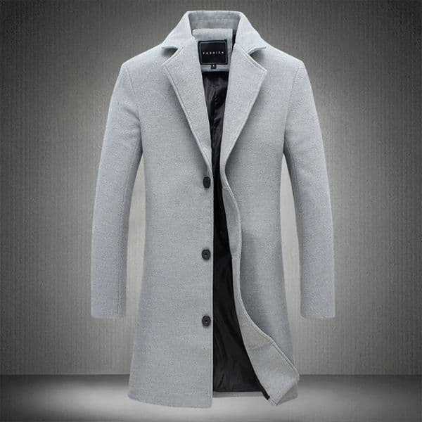 Winter MenS Coat Fashionable Warm MidLength Windbreaker MenS Casual Wool Korean Style Slim Windbreaker 251015