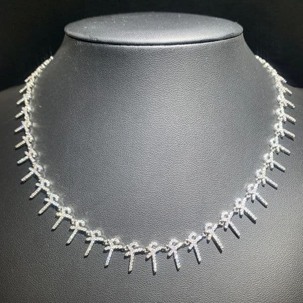 Arrived Arabic Letter Charm Choker Necklace Micro Paved 5A Cubic Zirconia Alphabet Jewelry 251011