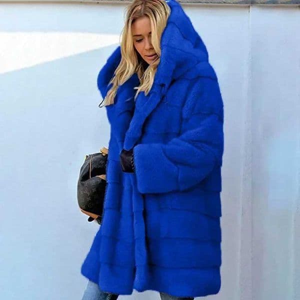Winter Women High Quality Faux Rabbit Fur Coat Luxury Long Fur Coat Loose Lapel OverCoat Thick Warm Female Plush Coats Black 6XL W251016