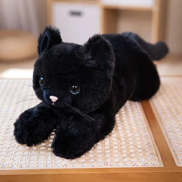 2026 New 5070Cm Lying White Cat Plush Toys Sleeping Animal Stuffed Cartoon Plushie Pillow Cushion Peluche Birthday Gift 251014 Toys