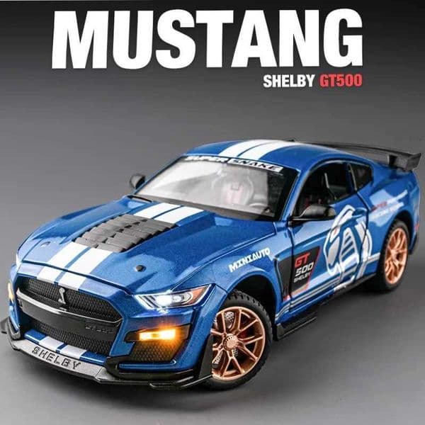 132 Ford Mustang Viper GT500 Supercar Alloy Diecast Model Decorative Trendy Ornaments Computer Desktop Ornaments Gift For Boys W251016