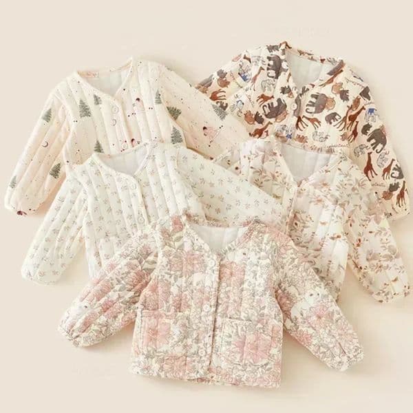 Kids Autumn Winter Jacket Nordic Style Sweet Cute Children Clothing Down Cotton Outerwear Boys Girls Baby Windproof Warm Coats 251014