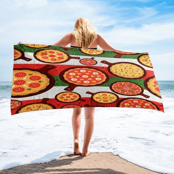 Hot-selling in Europe and America: Ultra-Fine Microfiber Beach Towels Custom Digital Printing Oversized Towels Colorful Spray-Painted Designs