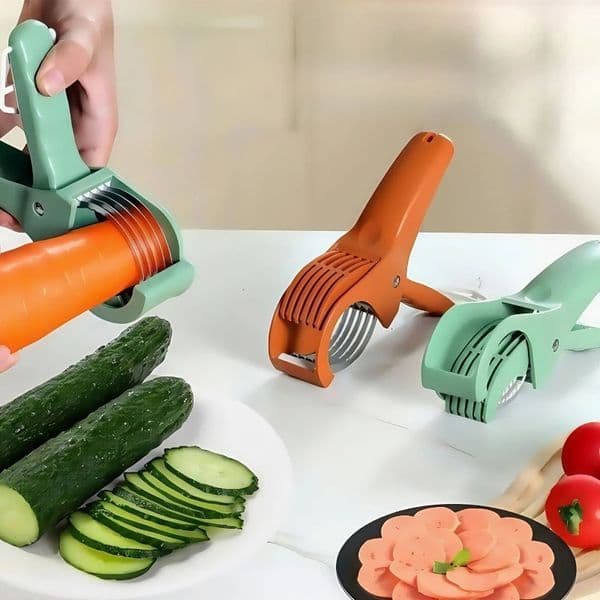 1PC Kitchen stainless steel vegetable slicer Vegetable salad fruit slicing cooking machine Multi functional vegetable slicer 251015