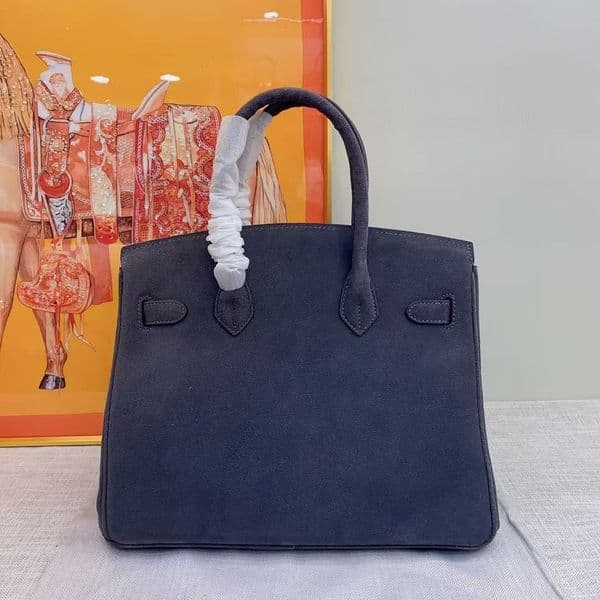 Suede Leather Women Totes Luxury Designer Lady Vintage Handbags Fashion Quality Winter Shoulder Bag Messenger Classic Bags With Lock 30cm 35cm