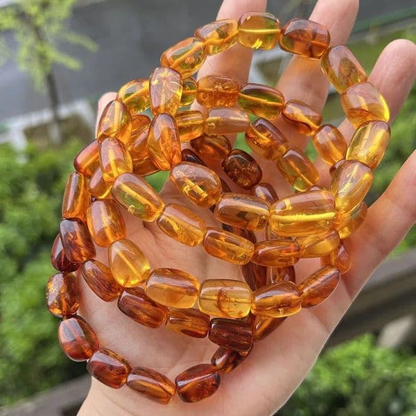 Natural Amber Bracelet for Women 100 Genuine Irregular Original Cognac Beads Trendy Baltic Ambre Jewelry Gift Supplier 251011