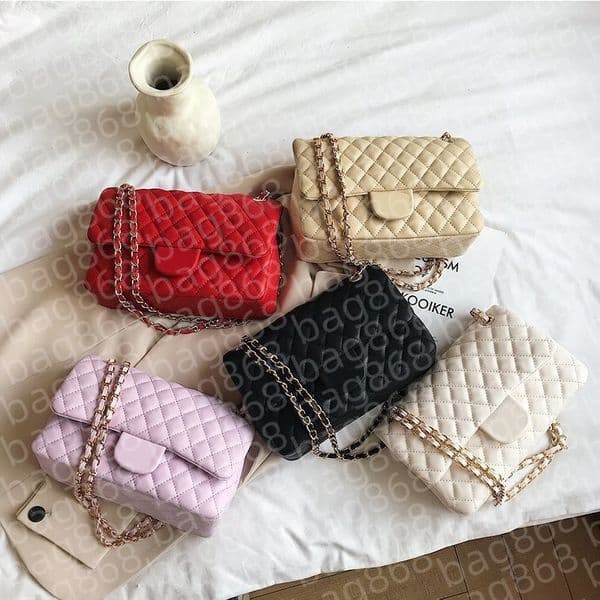 Luxurys Bags Grade Caviar Cow Leather Classic Quilted Plaid Metal Chain Shoulder Bags Women's Shopping Vintage Handbags backpack Wallets