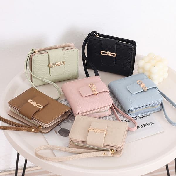 Macaron Simple Fashion Short Wallet Multifunctional Versatile Handheld 80 off Womens Zipper Coin Purse 251016