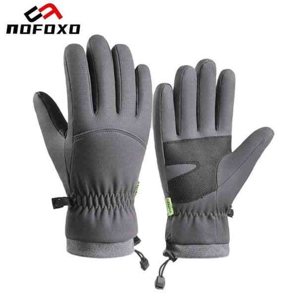 NOFOXO Winter Warm Full Fingers Cycling Gloves Waterproof Ski Touch Screen Fleece Gloves Outdoor Sports Running Motorcycle J251016