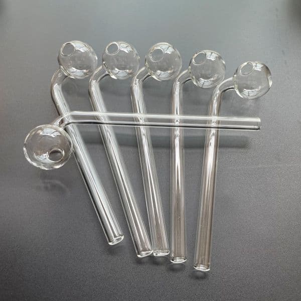 30mm ball Glass pipe Oil Burner pipes 14cm Curved Bent Hand Tube Water Smoking accessories