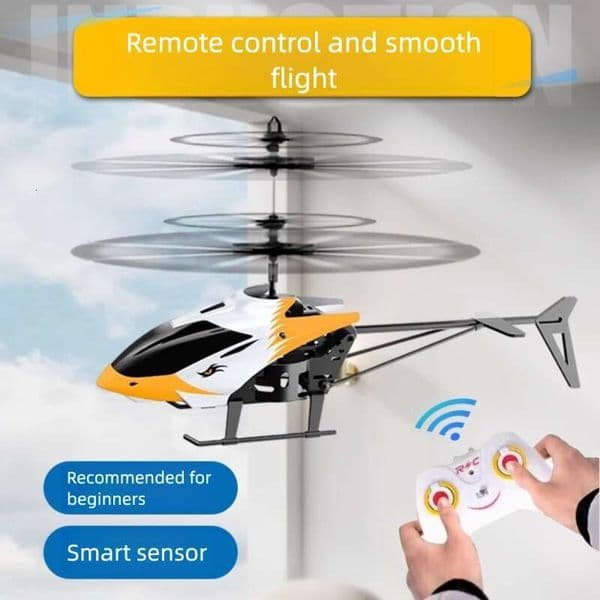 Remote Control Airplane Helicopter Children's Mini Drone Rechargeable Crash-Resistant Sensing Aircraft Elementary School Student Toy