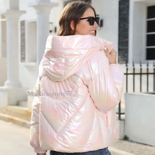 Fashionable Bright Hooded Bread Warm Cotton Jacket coats designer women goose coat women winter jacket women
