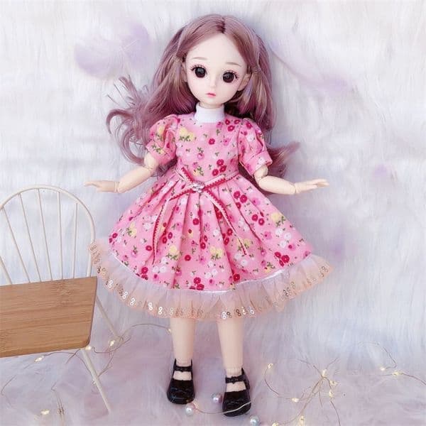 Dolls 22 Movable Joints BJD Doll 12 Inch 30cm 1 6 Makeup Dress Up Cute with Fashion Beauty Toys for Girls Christmas Gifts 220912bj