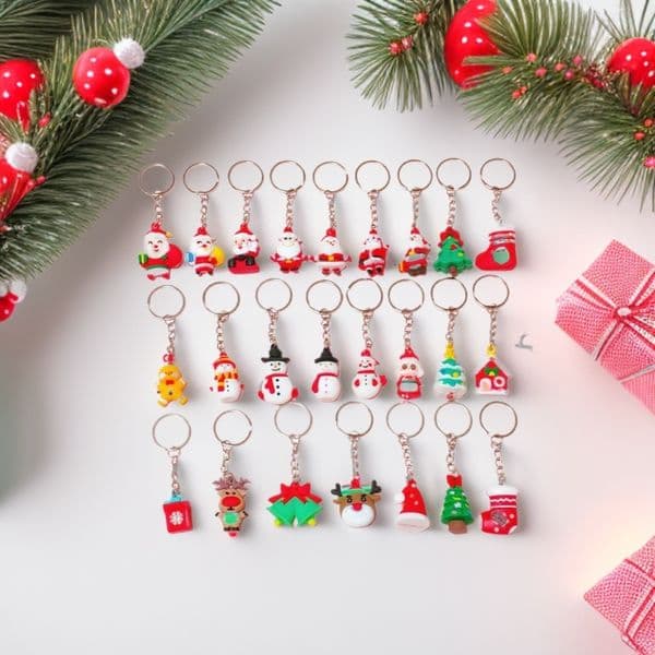 5498#Mini Series Cartoon Keychain School Bag Stationery Mobile Phone Ornaments Christmas Party Small Gifts