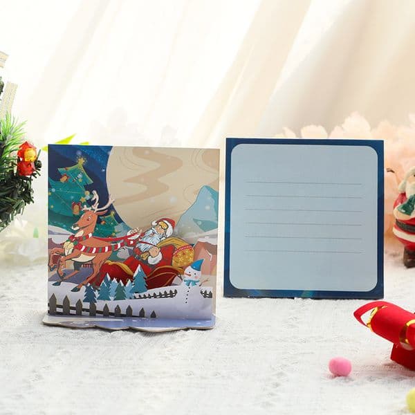 Christmas 3D Creative Handmade Paper Cut-Out Gratitude Blessing Cards Wholesale 304G9069