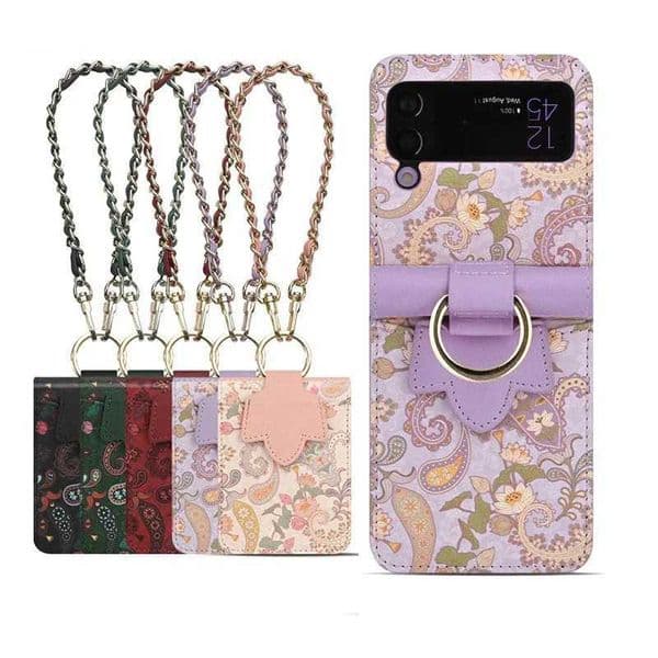 For Galaxy Z Flip 7 Case Z Flip 7FE 6 5 4 3 Folding Screen Premium Leather Premium Elegant Trendy Phone Cover J251117