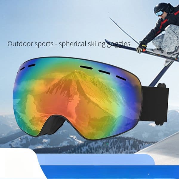 HD Anti-Fog Wide Field of View Snap-On Prescription Professional Outdoor Equipment Ski Goggles