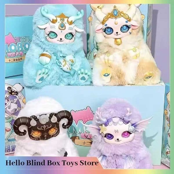 Genuine Blind Box Mobo Star Twelve Constellations Series Mystery Box Soft Plush Vinyl Doll Desktop Collection Surprise Girl Gift X2510184